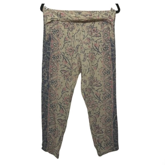 Billabong Pants - Billabong EUC boho surfer floral print casual crop cotton pants size M